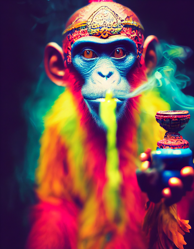 122 5 a spirtual monkey god smoking hooka colorful detailed pho 154035b8 9ad0 49c0 a28e c7be0023baf8 How To Achieve Spiritual Serenity  Achieve Spiritual Serenity