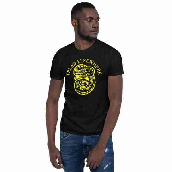 unisex basic softstyle t shirt black front 6136cb9eee8a4 Tread Elsewhere T-Shirt Tread Elsewhere T-Shirt