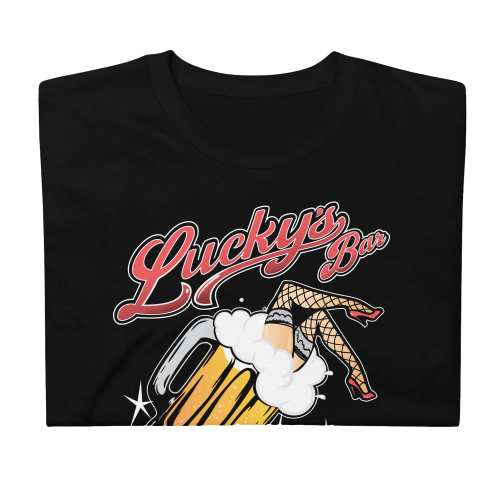 unisex basic softstyle t shirt black front 629bca0ce373944810 nobg Evil Dive Bar Shirt - Lucky's Drown Your Problems T-Shirt Evil Dive Bar Shirt - Lucky's Drown Your Problems T-Shirt
