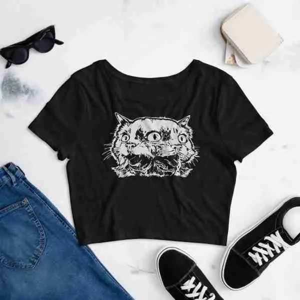 womens crop tee black front 62b0fcc74f6db scaled Witchy Cat Crop Top - Familiar Cat Design from Headtap.net Witchy Cat Crop Top - Familiar Cat Design from Headtap.net