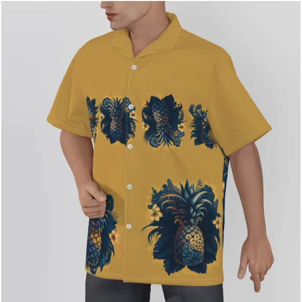 101741 30511768 255f 42e2 8909 b3d09a51265f 1 jpeg Shop the Blue on Gold Upside Down Pineapple Hawaiian Shirt from Headtap.net - Stand Out in Style with Our Unique and Exclusive Design - Get Yours No Upside Down Pineapple